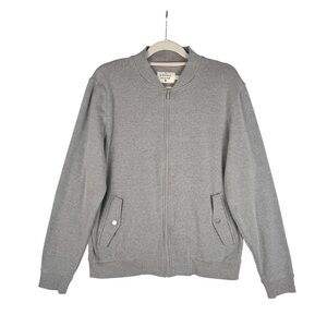 The Normal Brand Men’s Bomber Jacket Size Medium Full zip Sweater Gray
